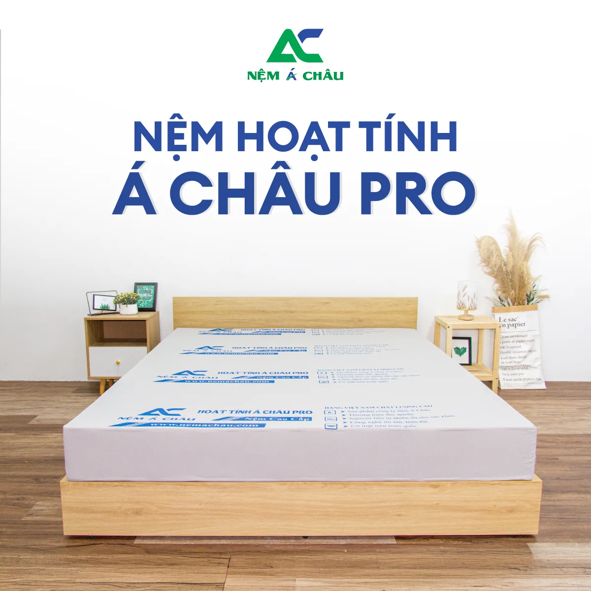 Chi tiết sản phẩm - Nệm Foam Hoạt Tính Pro Á Châu 8