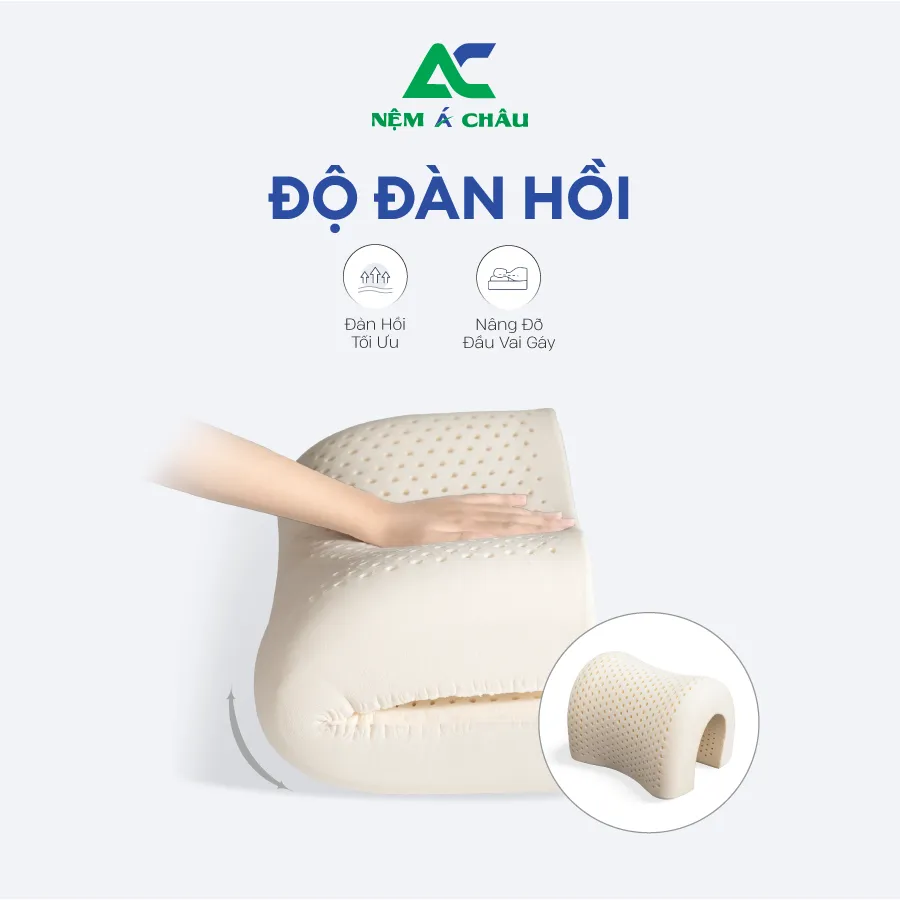 Chi tiết sản phẩm - Gối Cao Su Thiên Nhiên Lượn Sóng Á Châu 2