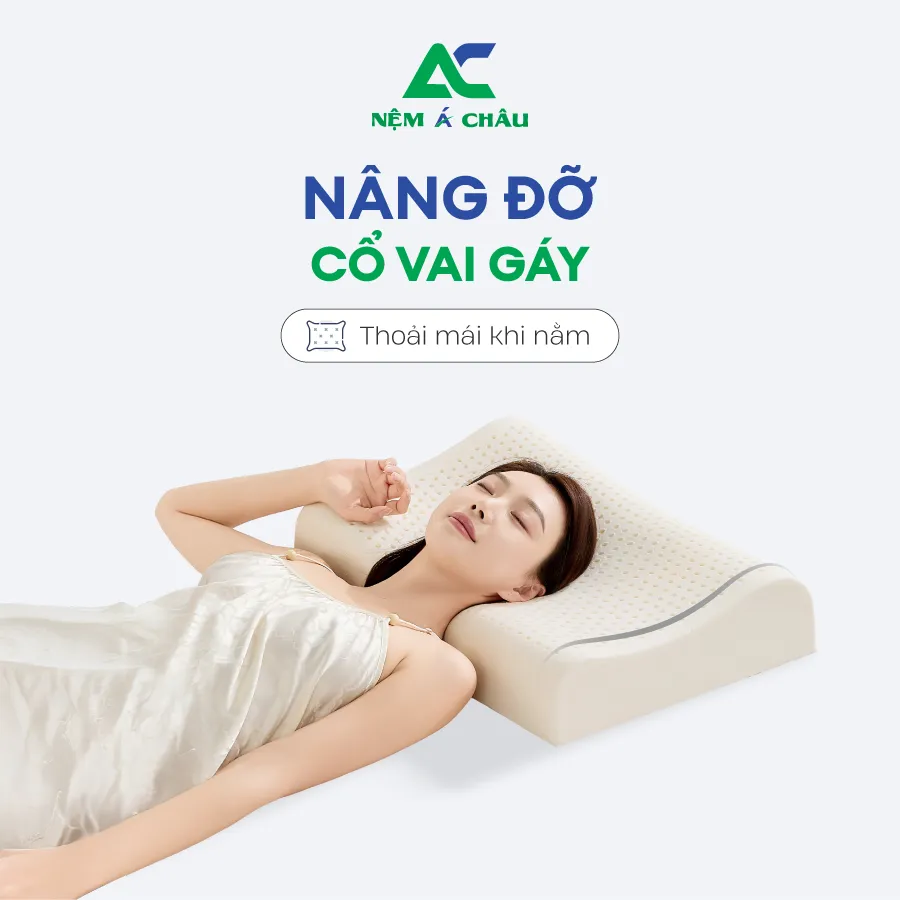 Chi tiết sản phẩm - Gối Cao Su Thiên Nhiên Lượn Sóng Á Châu 5