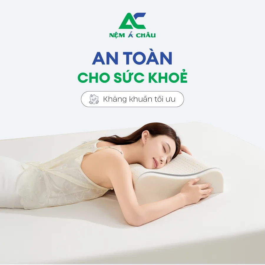 Chi tiết sản phẩm - Gối Cao Su Thiên Nhiên Lượn Sóng Á Châu 6