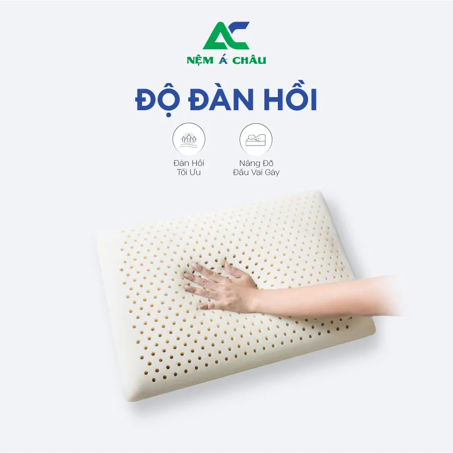 Chi tiết sản phẩm - Gối Cao Su Thiên Nhiên Oval Á Châu 2