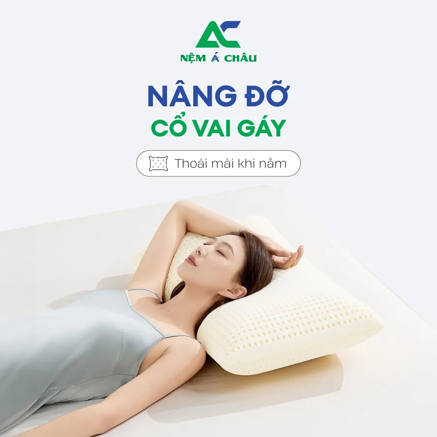 Chi tiết sản phẩm - Gối Cao Su Thiên Nhiên Oval Á Châu 5