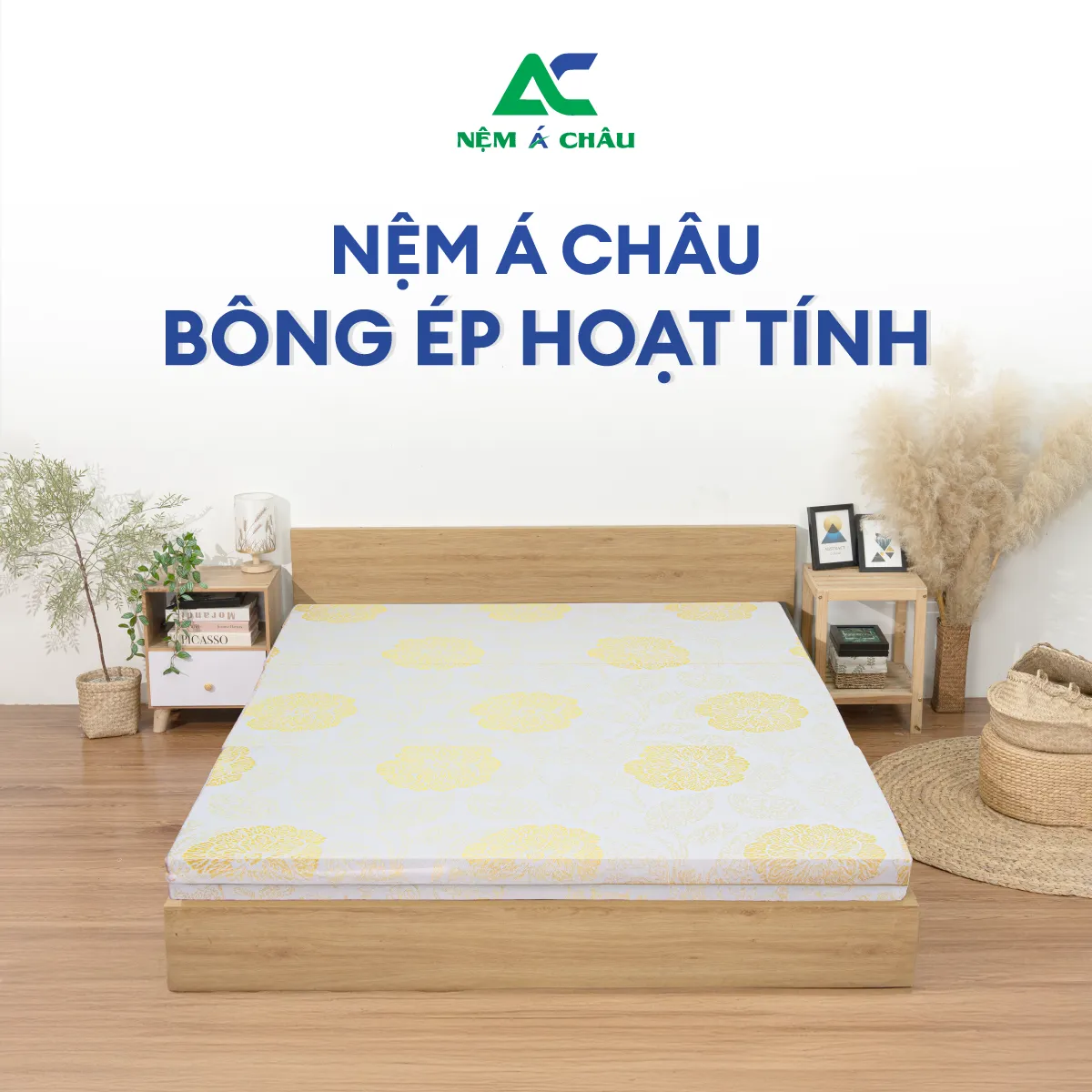 Chi tiết sản phẩm - Nệm Á Châu Bông Ép Hoạt Tính 3